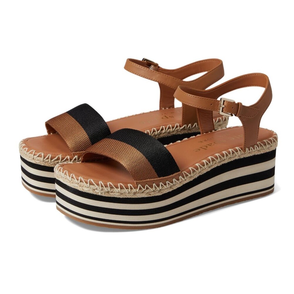 NEW Kate Spade Picnic Platform Sandals Women SIZE 8 / 38.5 Shoes Chunky Heel
